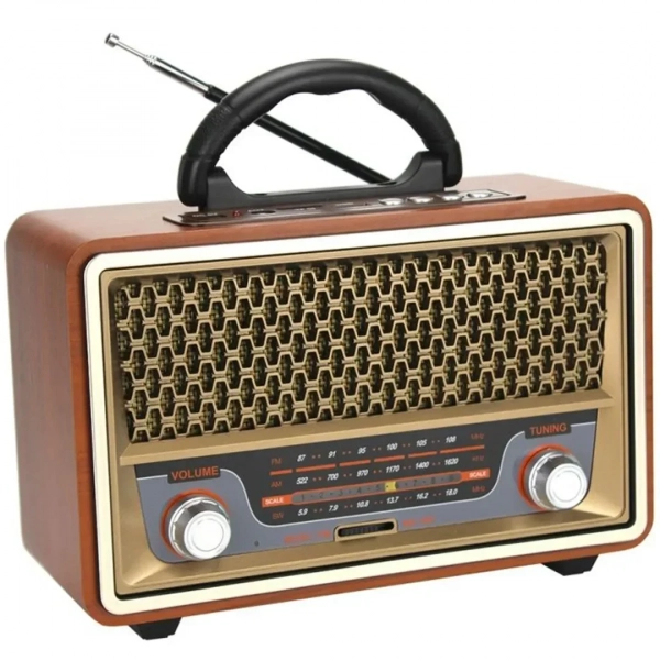 Meier M-157BT Retro Επιτραπέζιο Ραδιόφωνο Επαναφορτιζόμενο με USB Καφέ