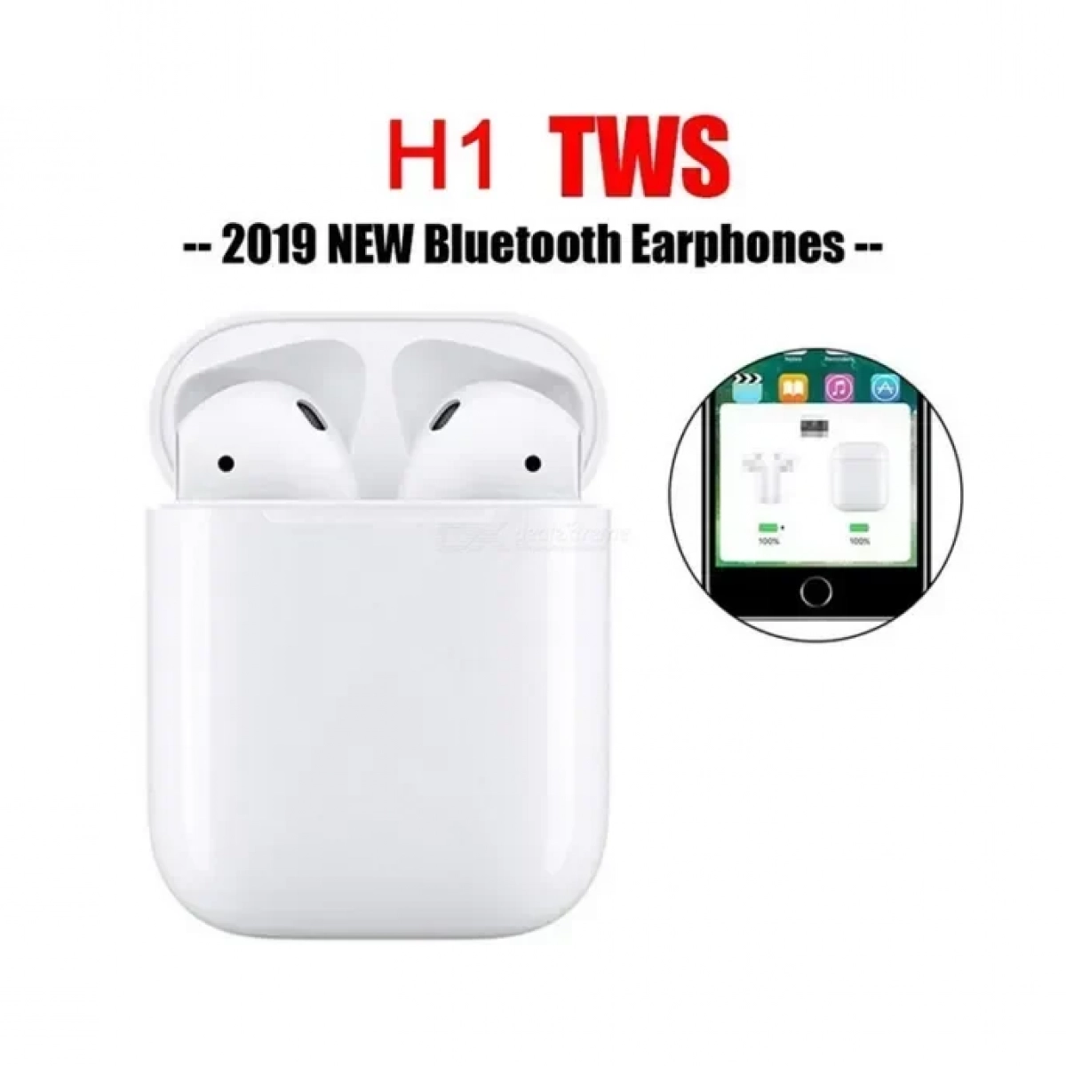 H1 Earbud Bluetooth Handsfree Λευκό