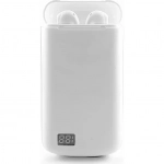 Ασύρματα Ακουστικά A5-TWS Touch Bluetooth White - Θήκη Φόρτισης Powerbank 3600mAh