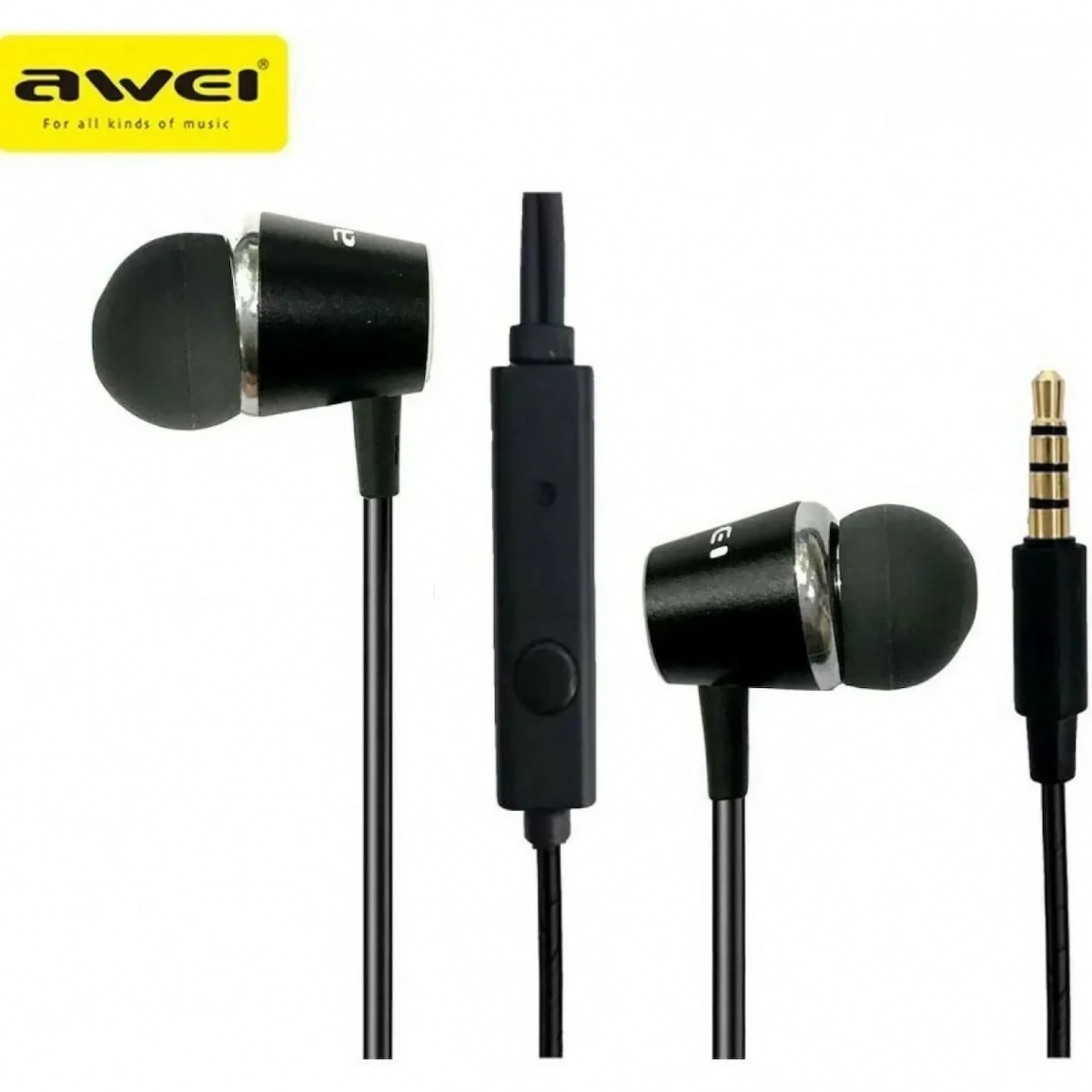 Awei PC-2 In-ear Handsfree με Βύσμα 3.5mm Μαύρο
