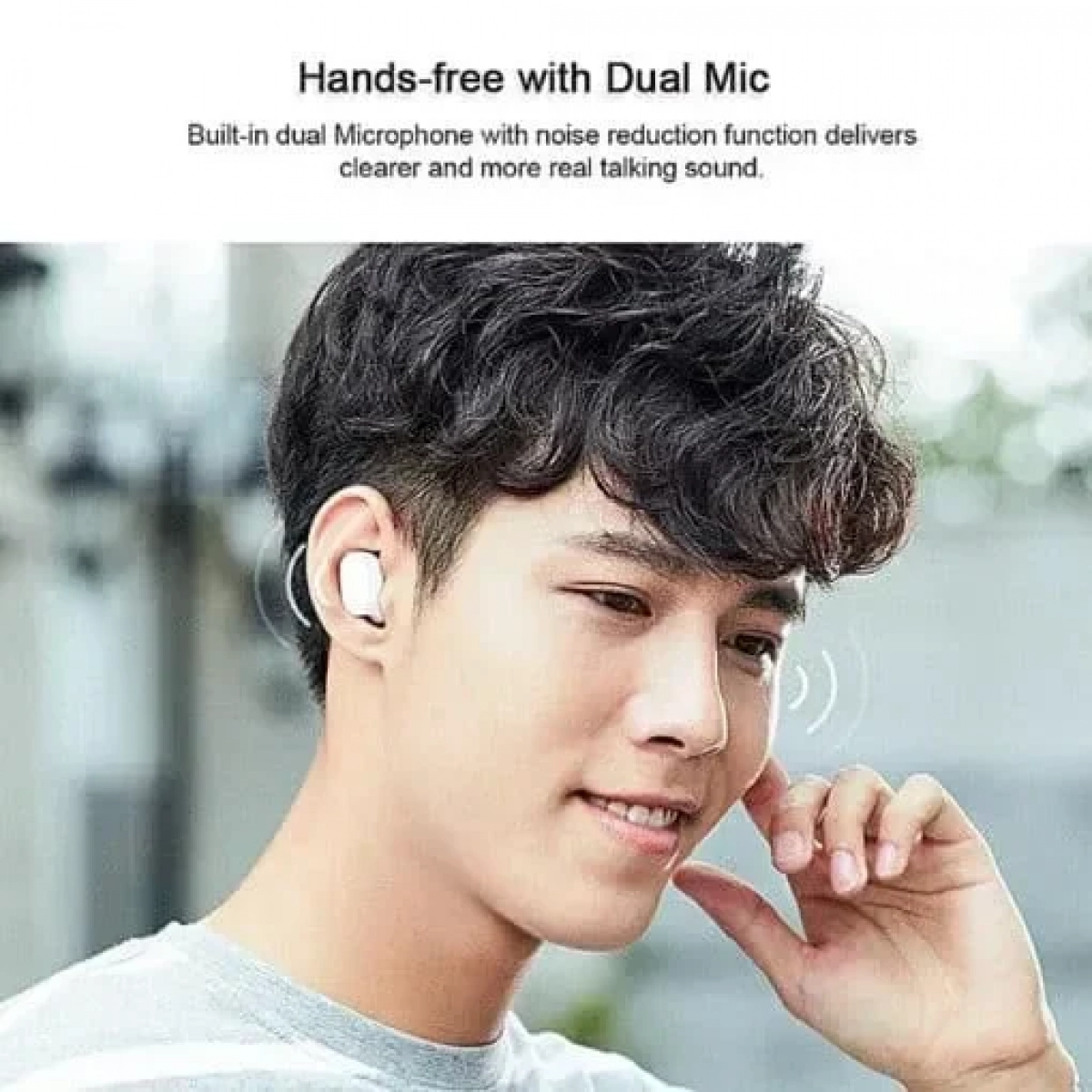Bluetooth Ασύρματα Ακουστικά με Βάση Φόρτισης Wireless Earbuds SMS-T14 White