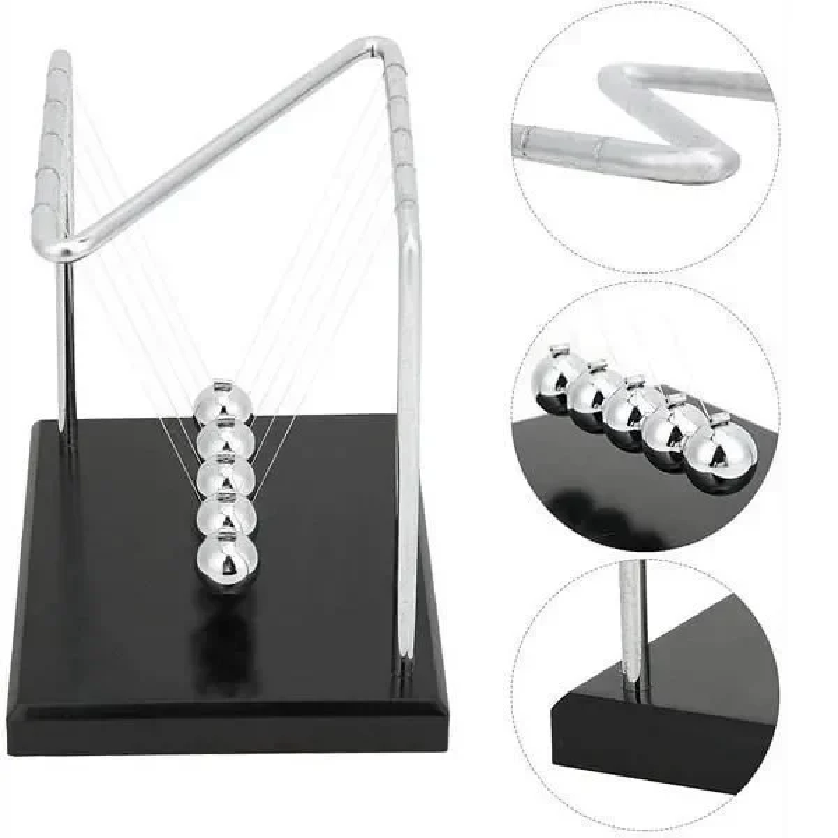Το Εκκρεμές του Νεύτωνα Newton Cradle 5 Balls and Z-Shape NO 14171 Ξύλινη Βάση