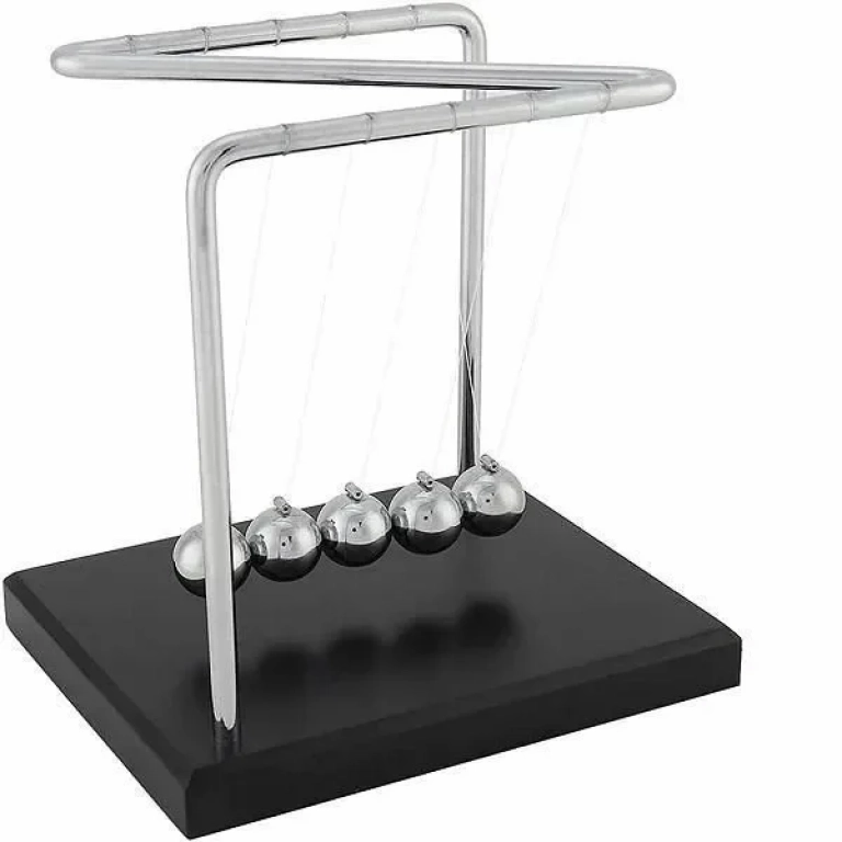 Το Εκκρεμές του Νεύτωνα Newton Cradle 5 Balls and Z-Shape NO 14171 Ξύλινη Βάση