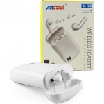 Ασύρματα Ακουστικά A5-TWS Touch Bluetooth White - Θήκη Φόρτισης Powerbank 3600mAh