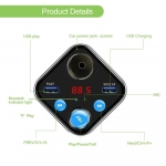 FM Transmitter με Bluetooth / USB / MicroSD Ασύρματος Πομπός Αυτοκινήτου για Ποτηροθήκη