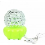 Περιστρεφόμενο Διακοσμητικό Φωτιστικό Led Pineapple Lamp με πράσινη βάση και πολύχρωμο φωτισμό, 13x13 cm