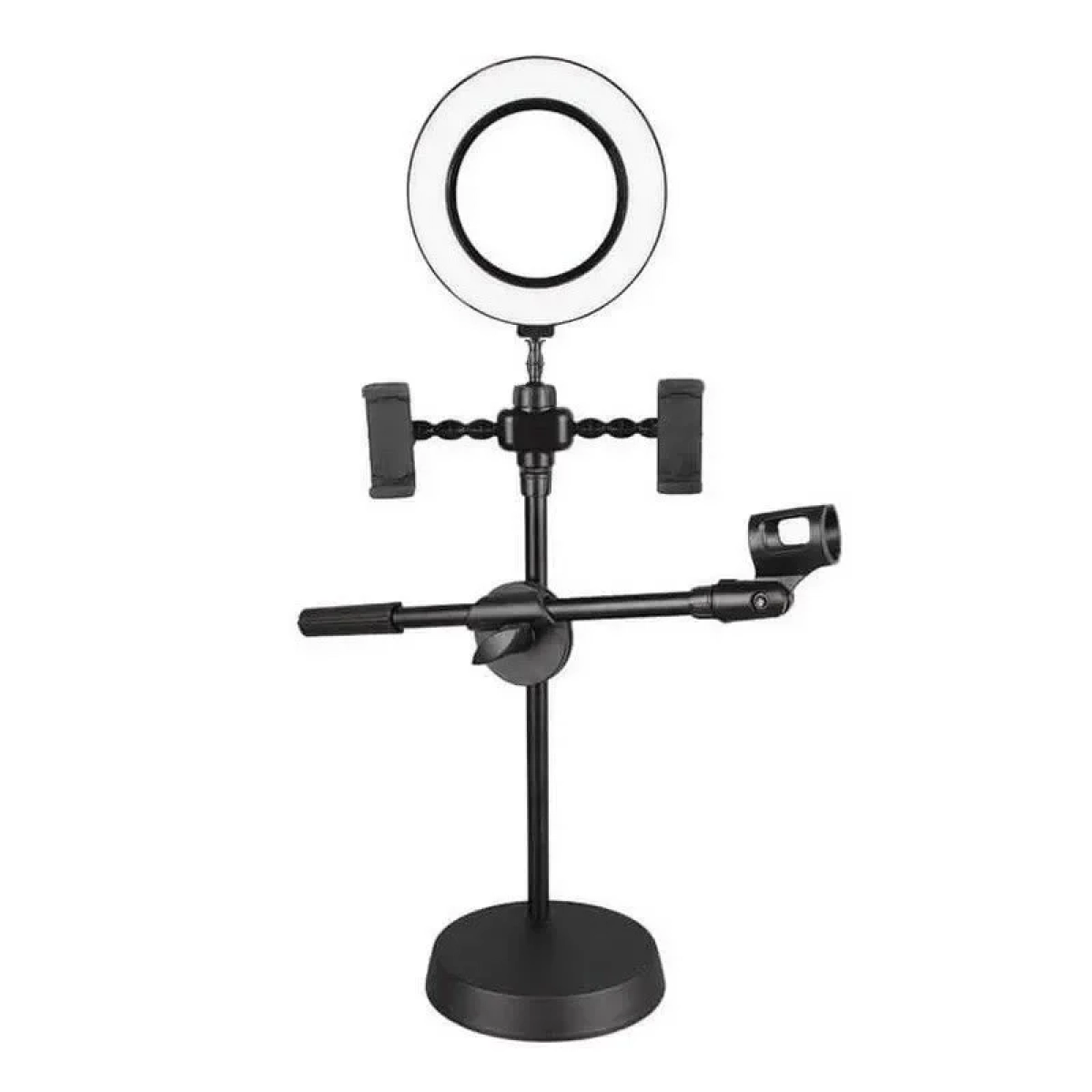 Ring Light LED με βάσεις κινητού + μικροφώνου - Live voice professional -ΔΑΧΤΥΛΙΔΙ 9CM