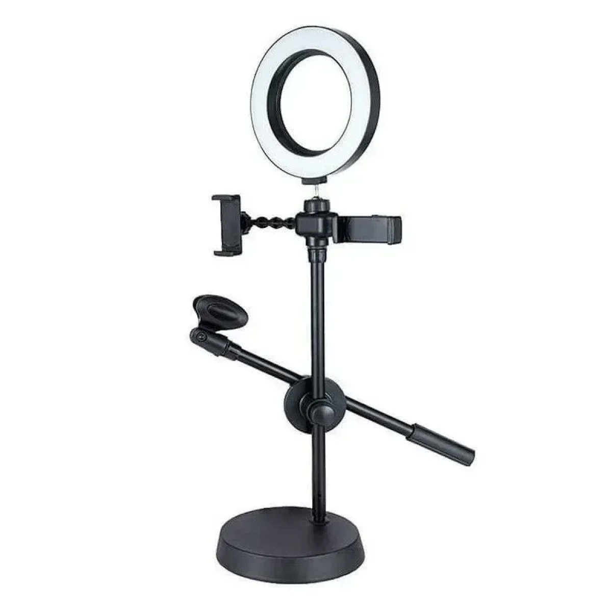 Ring Light LED με βάσεις κινητού + μικροφώνου - Live voice professional -ΔΑΧΤΥΛΙΔΙ 9CM