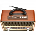 Meier M-157BT Retro Επιτραπέζιο Ραδιόφωνο Επαναφορτιζόμενο με USB Καφέ