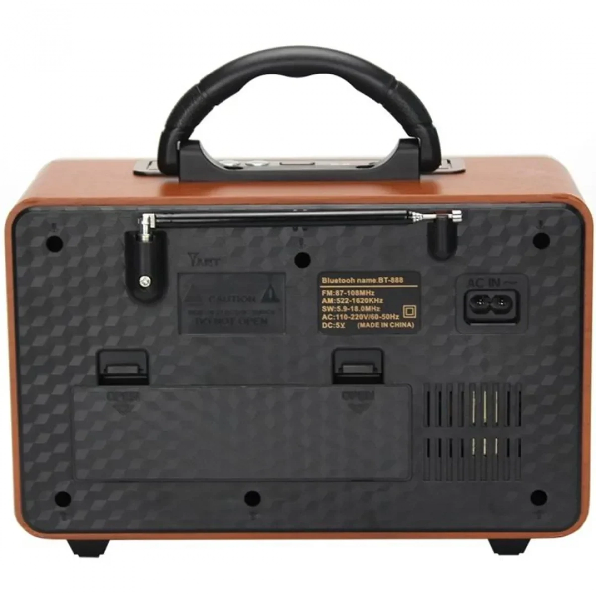 Meier M-157BT Retro Επιτραπέζιο Ραδιόφωνο Επαναφορτιζόμενο με USB Καφέ