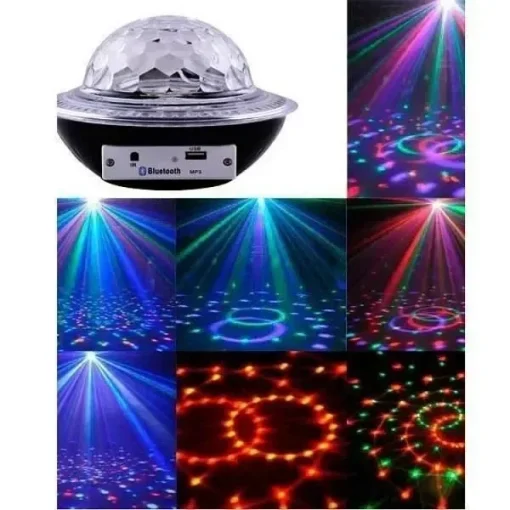 Φωτιστικό Projector Ufo με τηλεχειριστήριο LED UFO Bluetooth μαγική λάμπα 03008UFO00BK