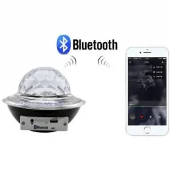 Φωτιστικό Projector Ufo με τηλεχειριστήριο LED UFO Bluetooth μαγική λάμπα 03008UFO00BK