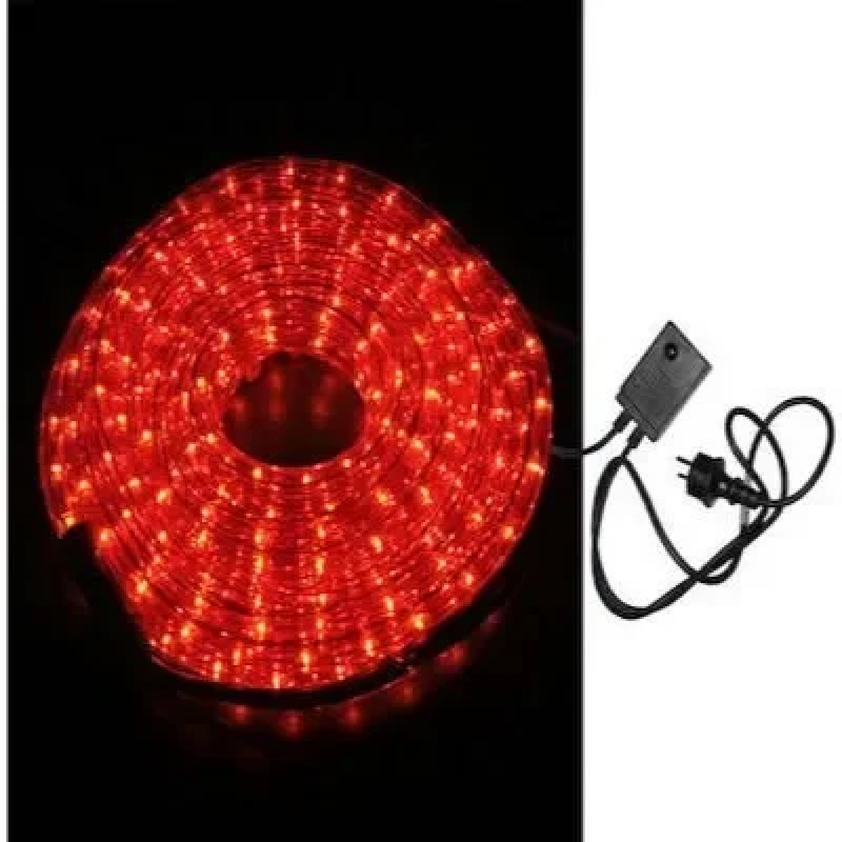 Φωτοσωλήνας neon στρογγυλός κόκκινο φως 10m 36λαμπάκια/m σε συσκευασία πλήρης με μηχανισμό