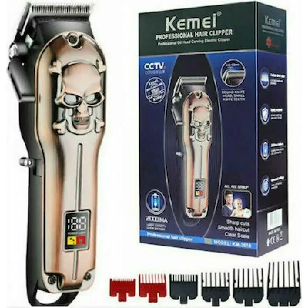 Επαγγελματική Κουρευτική Μηχανή Kemei KM-2618