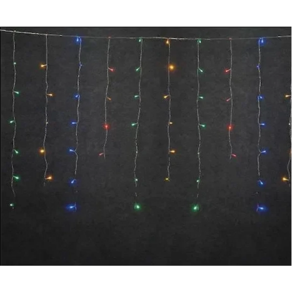 100 Λαμπάκια LED Πολύχρωμα 5mm Επεκτάσιμα Βροχή με Διαφανές Καλώδιο Ρεύματος 70cm
