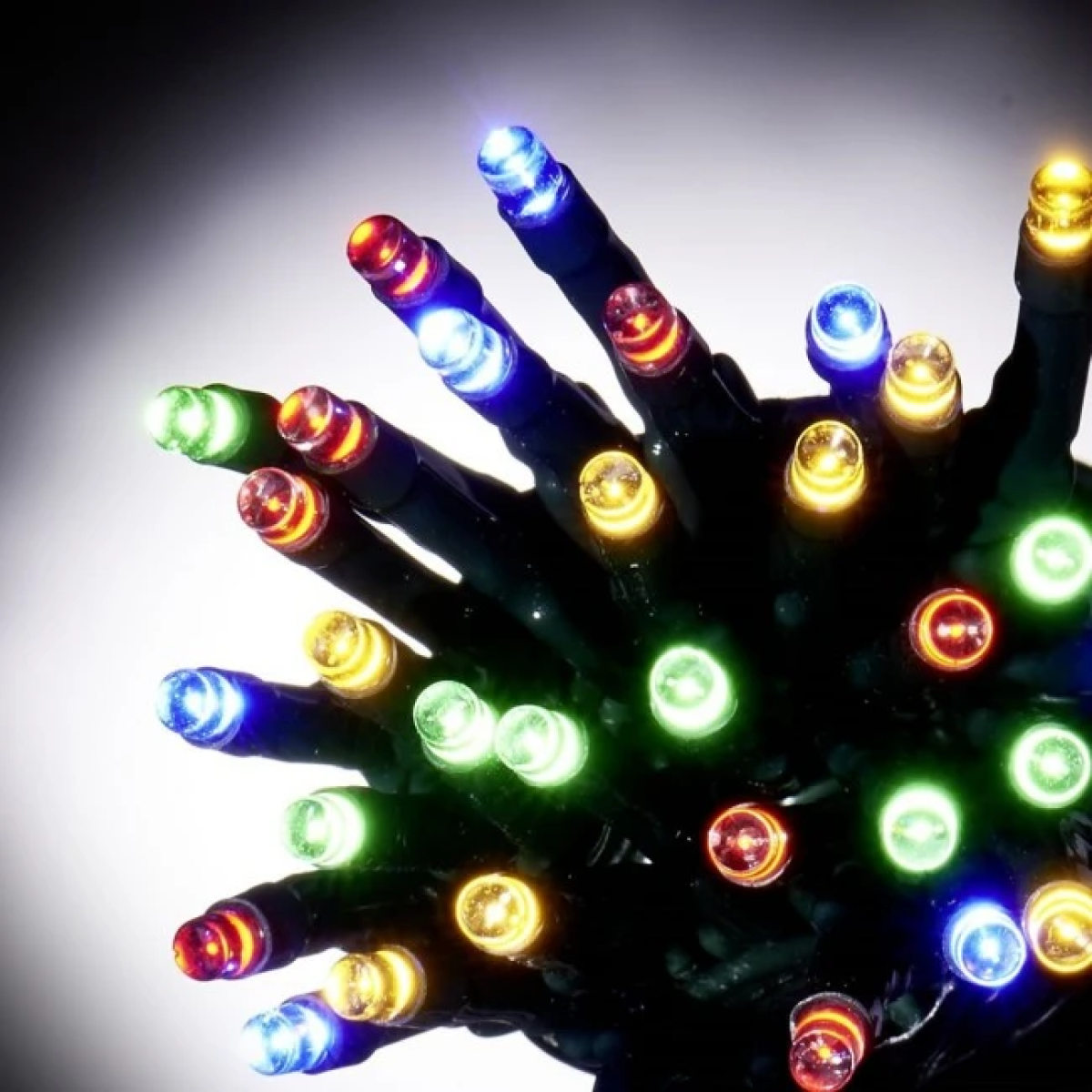 100 Λαμπάκια LED Πολύχρωμα με Προγράμματα σε Σειρά 10m 8mm SD-194