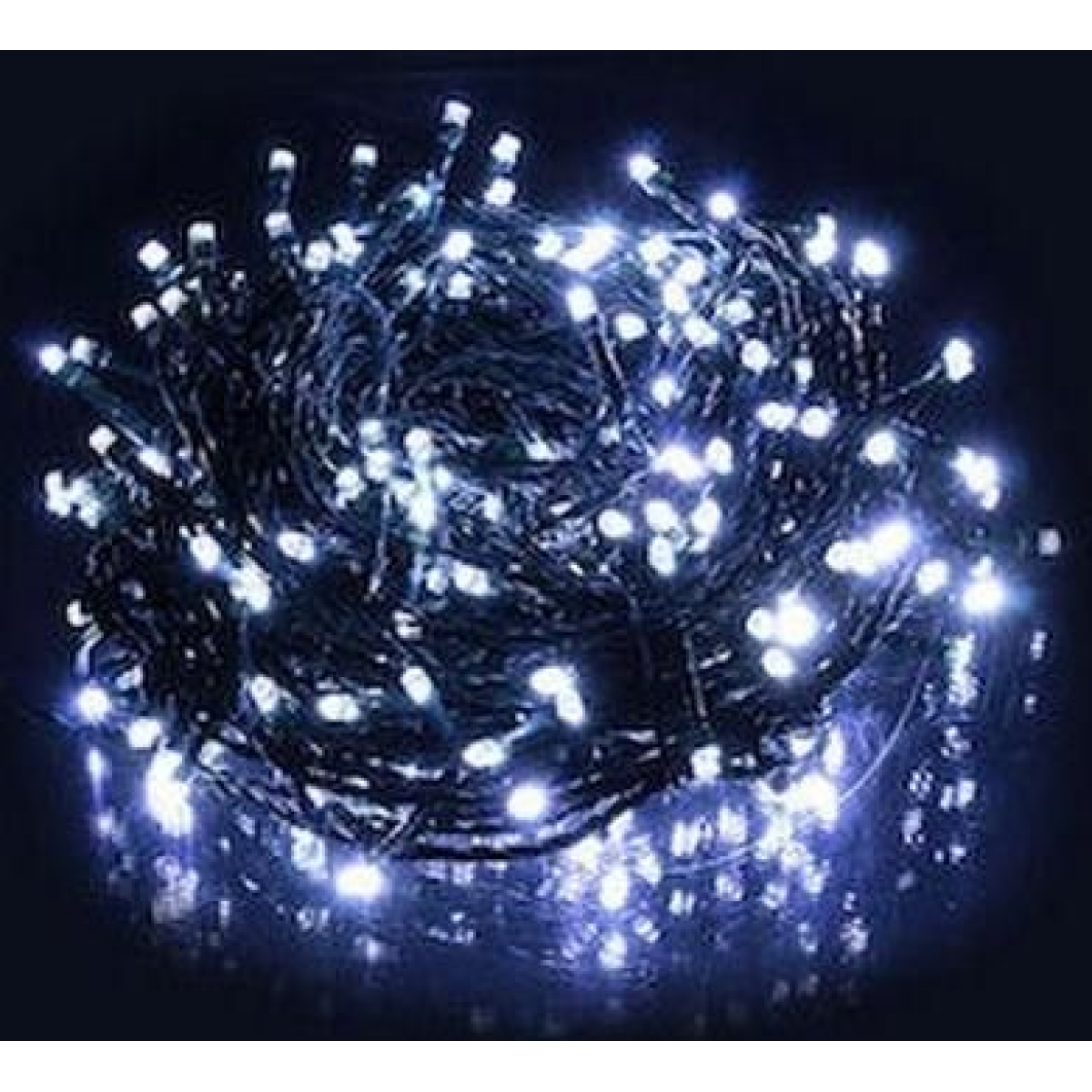 Χριστουγεννιάτικα Λαμπάκια 100 LED Ψυχρό Λευκό αδιάβροχα IP65 με Ηλιακό Πάνελ - Image 2