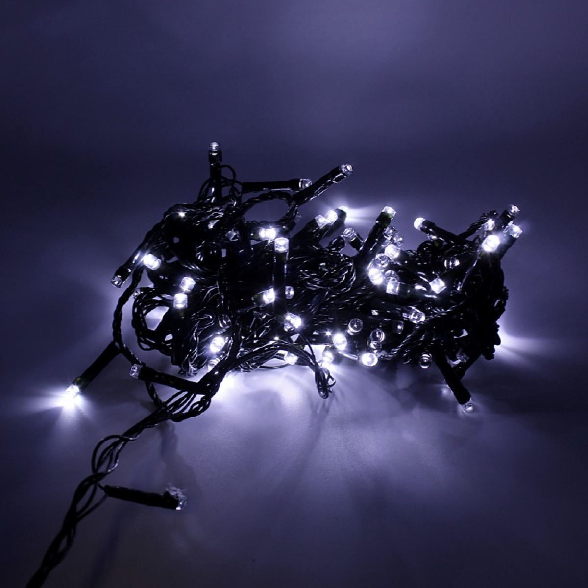 Χριστουγεννιάτικα Λαμπάκια 100 LED Ψυχρό Λευκό αδιάβροχα IP65 με Ηλιακό Πάνελ - Image 3