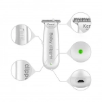 Kemei KM-1319 Βρεφική Κουρευτική Μηχανή 3W USB με Αθόρυβη Λειτουργία για Μωρά Ευαίσθητες Επιδερμίδες - Image 4