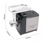 Haeger HG-3396 Μηχανή Άλεσης Κιμά 1200W Ασημί