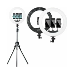 Ring Light Led 46cm Με Μεγάλο Τρίποδο Τηλεκοντρόλ + Τρεις Βάσεις Κινητού – YQ-460B