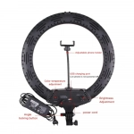 Ring Light Led 46cm Με Μεγάλο Τρίποδο Τηλεκοντρόλ + Τρεις Βάσεις Κινητού – YQ-460B