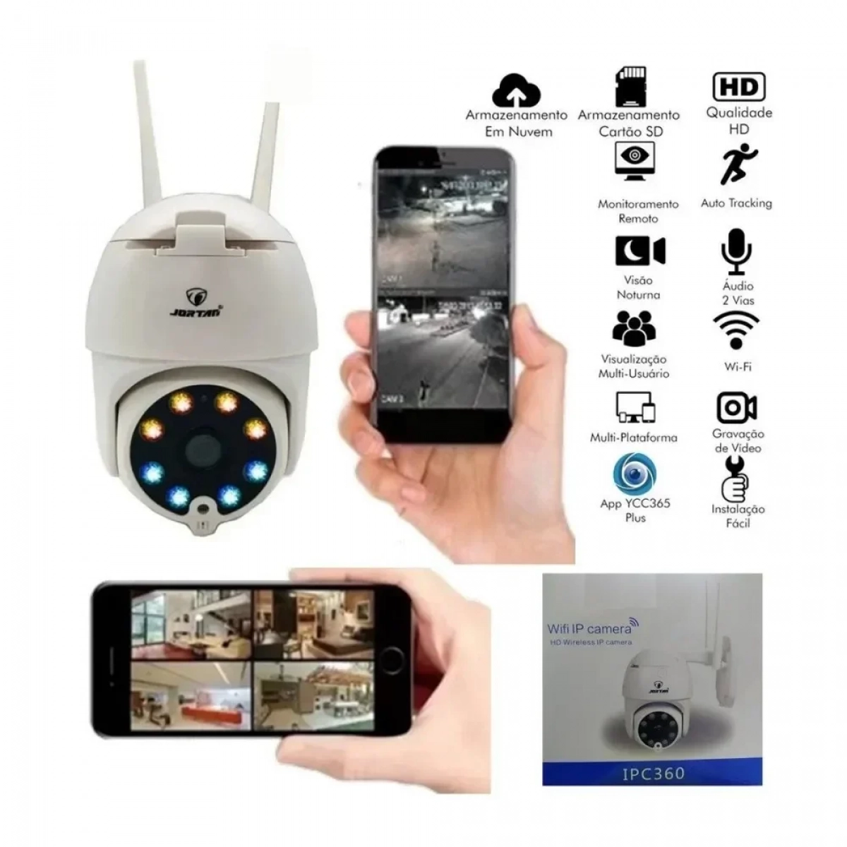 Κάμερα ασφαλείας JORTAN WIFI IPC360 OUTDOOR CAMERA WATERPROOF