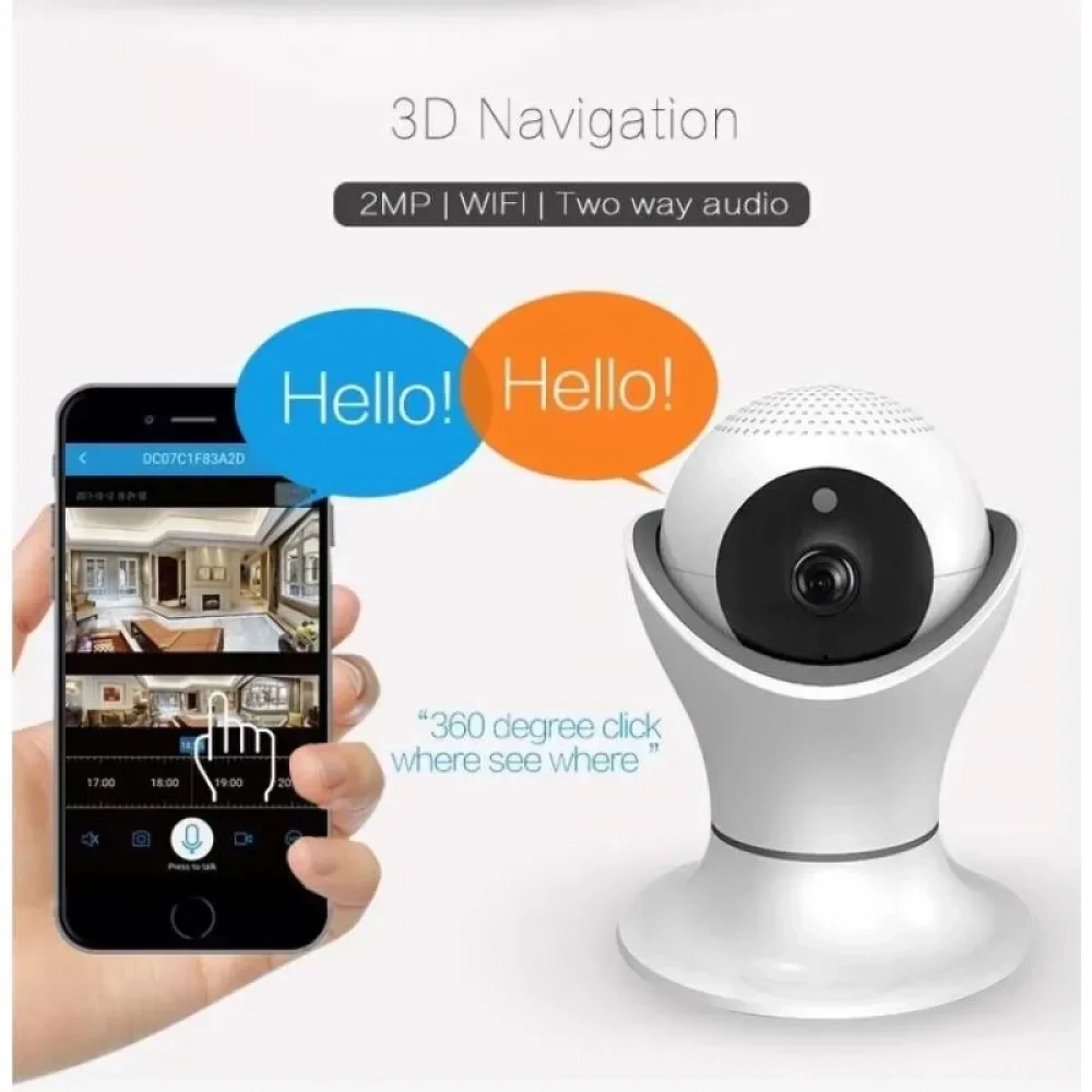 IP Wi-Fi Κάμερα HD Jortan 8165HP