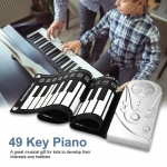 Keyboard Ευλύγιστο Πιάνο Αφής με 49 Πλήκτρα σε Μαύρο Χρώμα J405