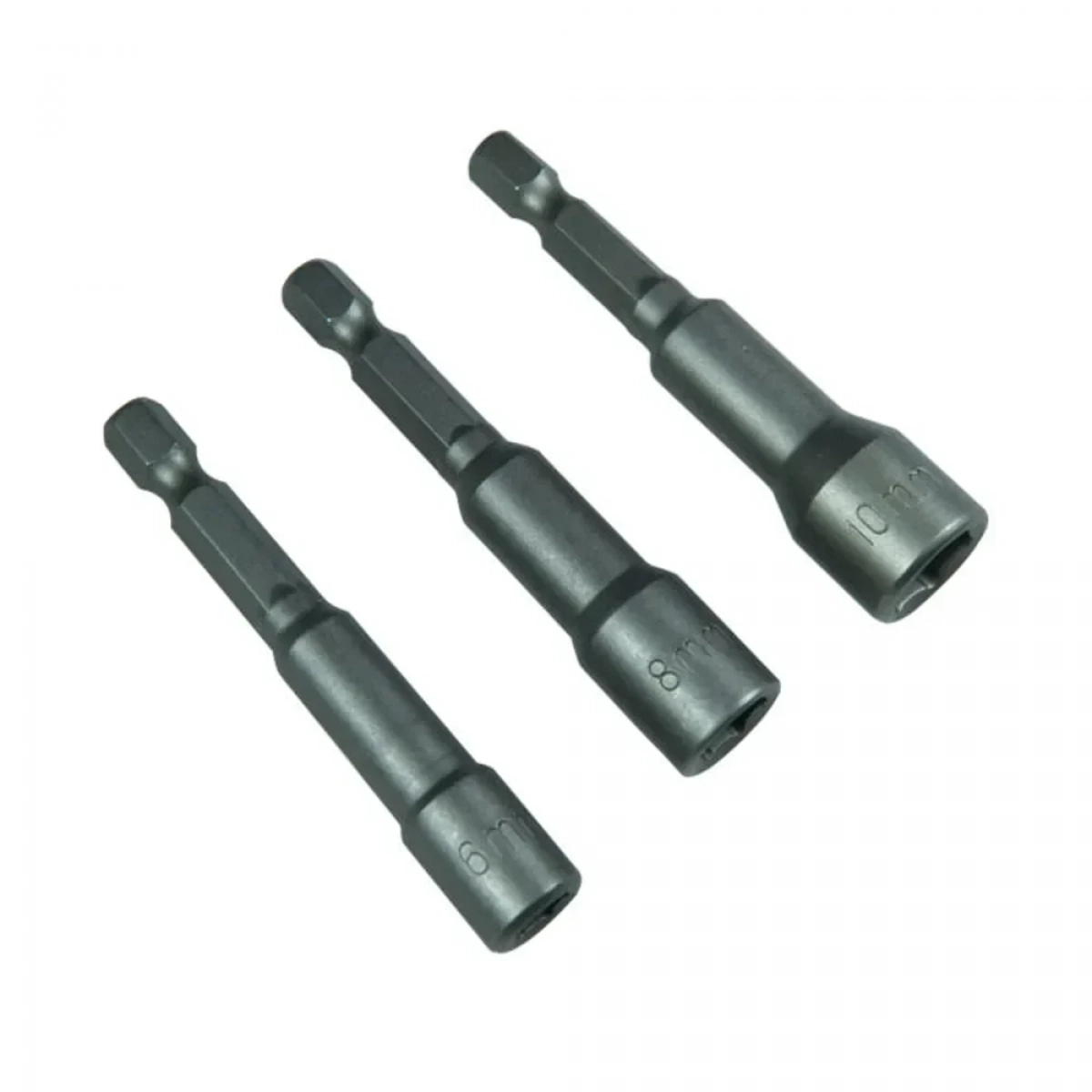 Καρυδάκια Μαγνητικά 6/8/10x65 mm Εξάγωνα Με Καρέ Υποδοχής HEX Σετ 3τμχ Epica Star EP-10107