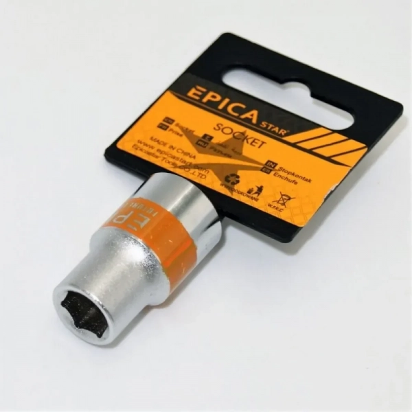 Καρυδάκι 11mm CRV Εξάγωνο Με Καρέ Υποδοχής 1/2" Epica Star EP-60147