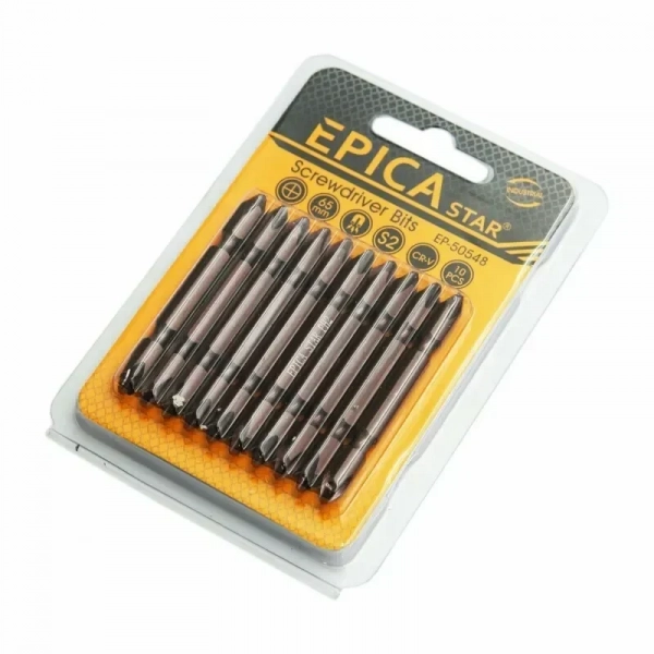 Μύτες για κατσαβίδι μαγνητικές CRV PH2x65mm σετ 10τμχ Epica Star EP-50548