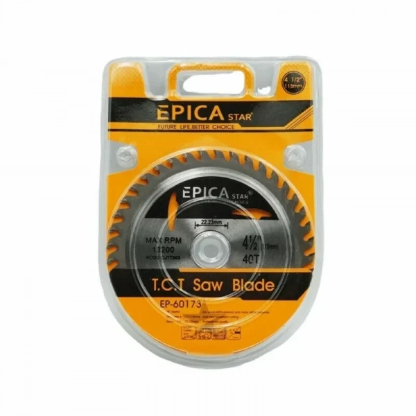 Δίσκος κοπής ξύλου 115mm 40 δόντια Epica Star EP-60173