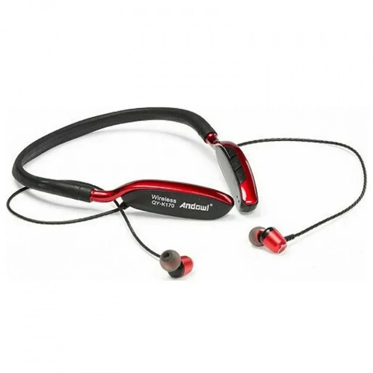 Ασύρματα ακουστικά bluetooth in-ear handsfree κόκκινα Andowl QY-K170