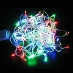 100 LED Πολύχρωμα Χριστουγεννιάτικα Λαμπάκια με πρόγραμμα 3mm OEM 085 Εξωτερικού Χώρου Με Διάφανο Καλώδιο 11μ Ρεύματος