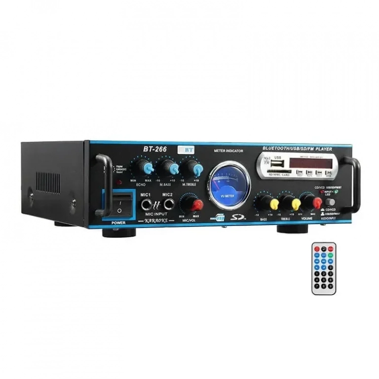 Ενισχυτής με λειτουργία Karaoke BT-266 σε Μαύρο Χρώμα