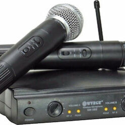 WVNGR Σύστημα Karaoke με Ασύρματα Μικρόφωνα SM-58II σε Μαύρο Χρώμα