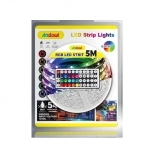 Αδιάβροχη Ταινία LED RGB 5m με Τροφοδοτικό και Τηλεχειριστήριο SMD5050 12V Q-DT55 Andowl