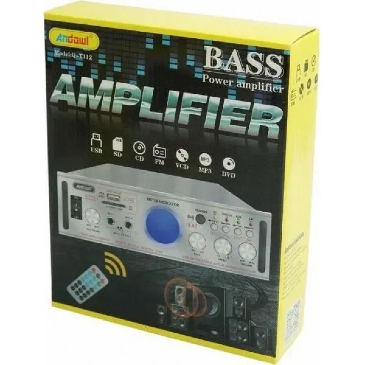 Ενισχυτής με λειτουργία Karaoke Mini σε Γκρι Χρώμα Andowl Q-T112