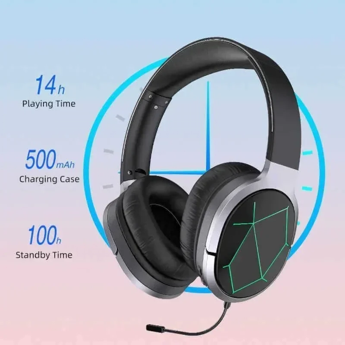 Ασύρματα Ακουστικά Gaming με Μικρόφωνο Awei A799BL (Μαύρο-Γκρι)