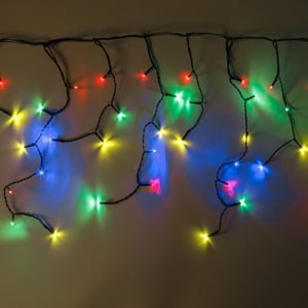 Χριστουγεννιάτικα Λαμπάκια 100 Led Πολύχρωμα Βροχή Εξωτερικού Χώρου - Cb