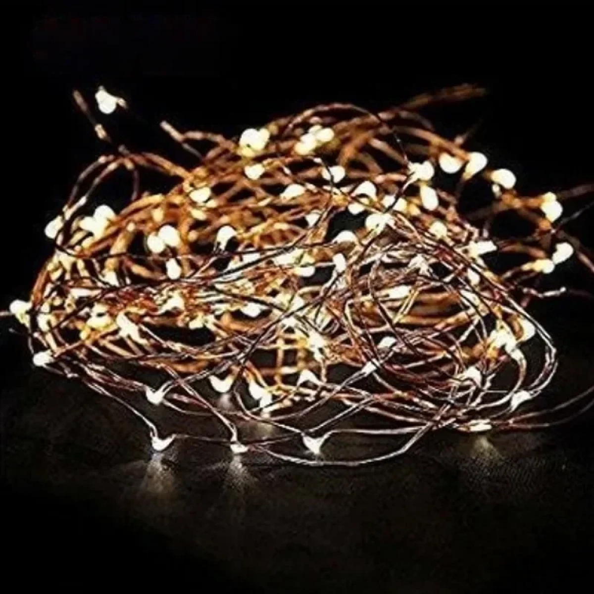 Χριστουγεννιάτικα Λαμπάκια 100 LED Θερμό Λευκό Με Καλώδιο 10m
