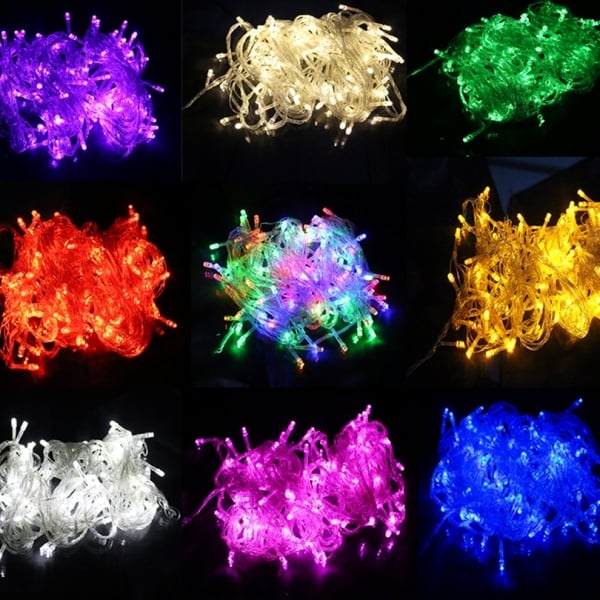 Χριστουγεννιάτικα Λαμπάκια 100LED με Διάφανο Καλώδιο Πολύχρωμο - Cb
