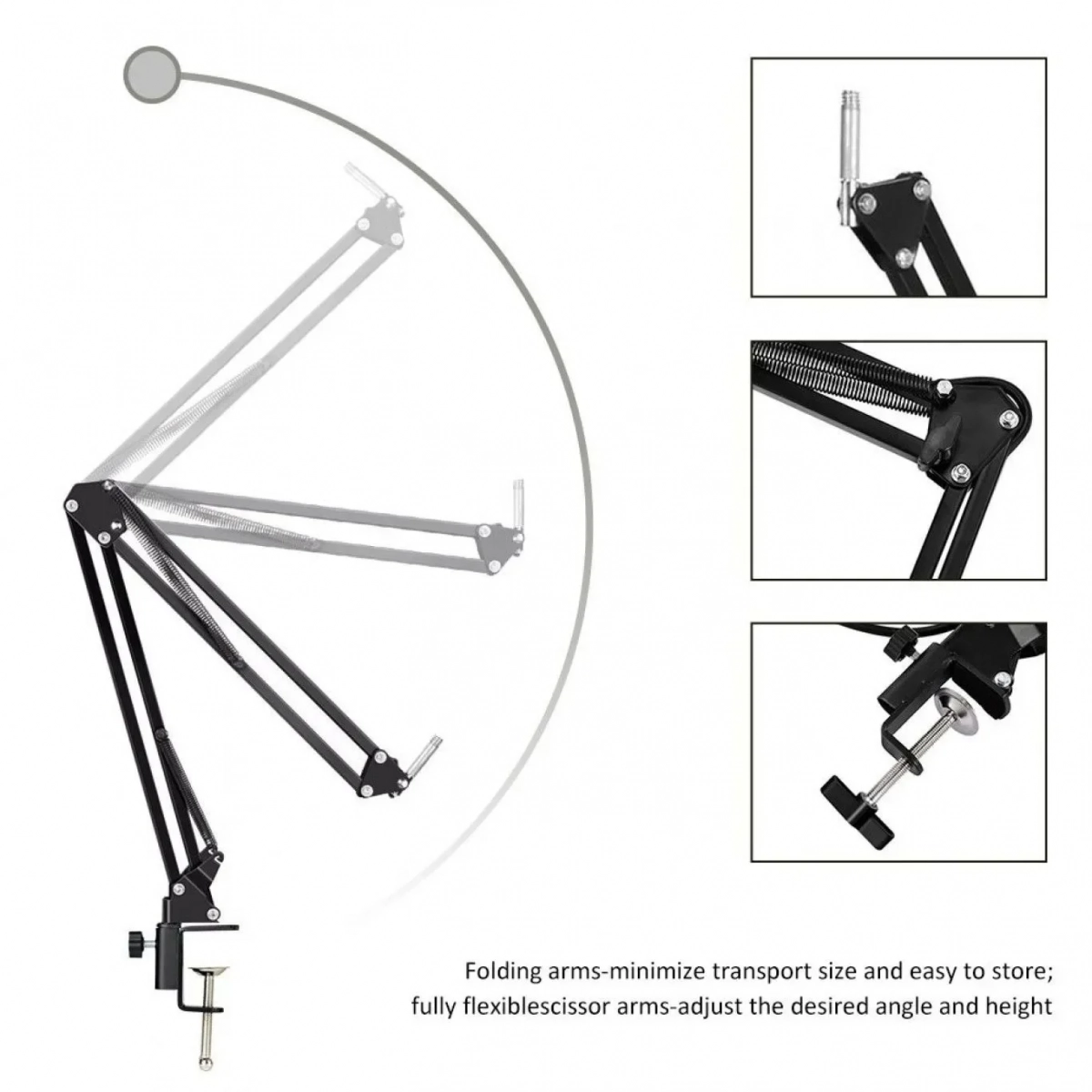 Επαγγελματικό Πυκνωτικό Μικρόφωνο Studio BM-700 με POP Filter και Βάση Βραχίονας