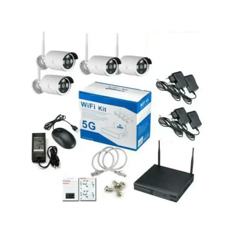 Jnice Je-680 5G Kit Ασύρματο Καταγραφικό Με 4 Κάμερες Nvr Wifi Kit 001320