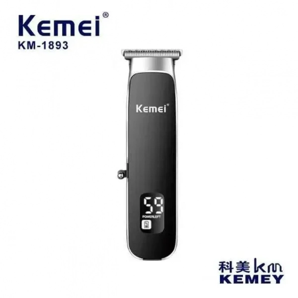 Kemei Επαναφορτιζόμενη Κουρευτική - Ξυριστική Μηχανή 2IN1 με έξτρα κεφαλή για λεπτομέρειες KM-1893 - Μαύρο