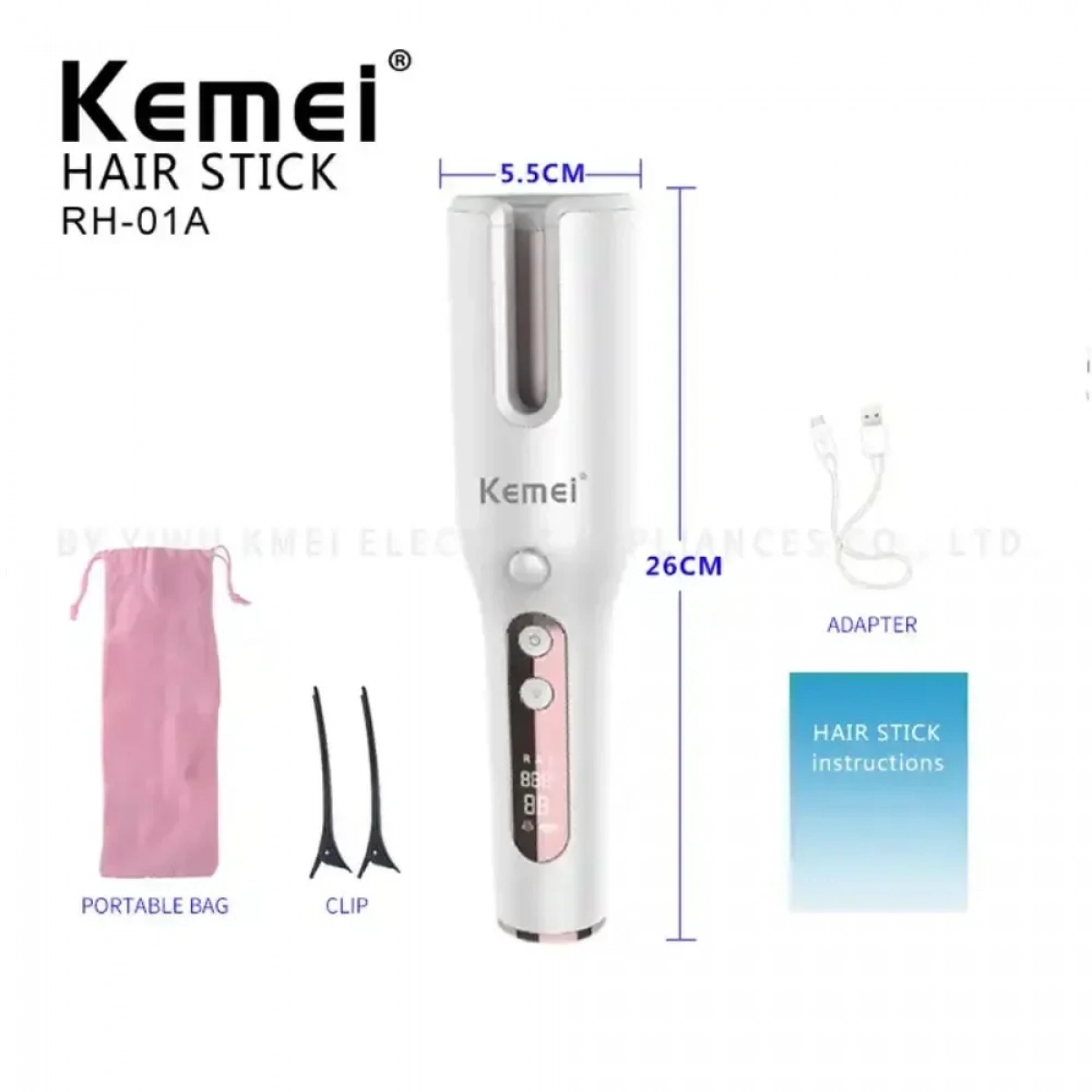 Kemei Επαγγελματική Μπουκλιέρα Μαλλιών - RH-01A - Photo6
