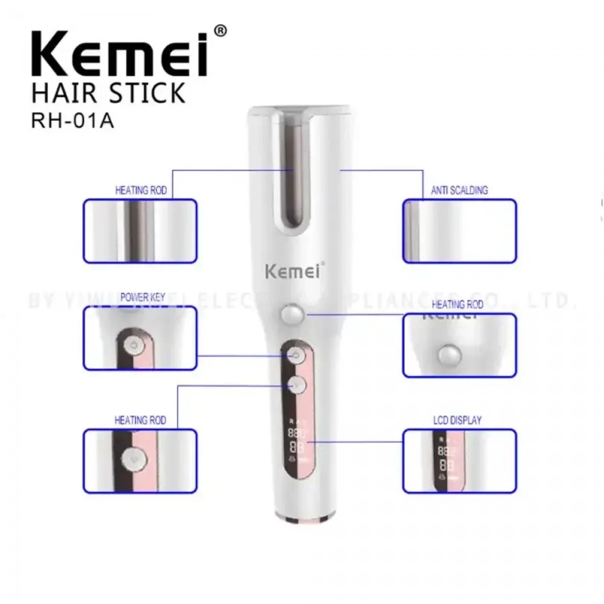 Kemei Επαγγελματική Μπουκλιέρα Μαλλιών - RH-01A - Photo7