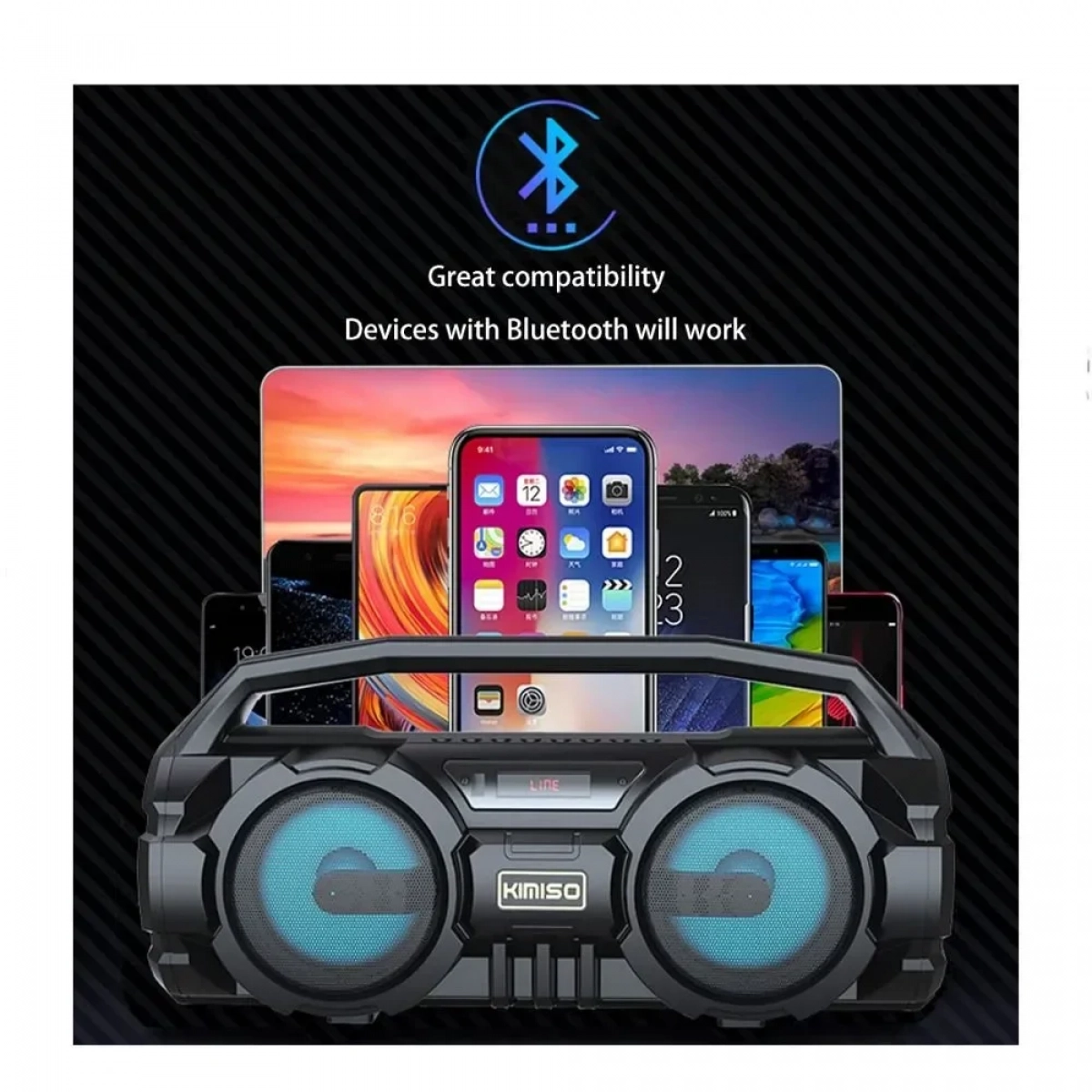 KM-S1 Φορητό Ηχείο Bluetooth 20W Με USB Και WIFI - Ασύρματο - Photo5