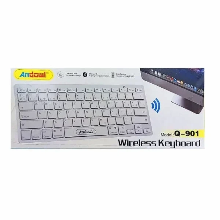 Q-901 Andowl Wireless Keybaoad White (English Keyboard)